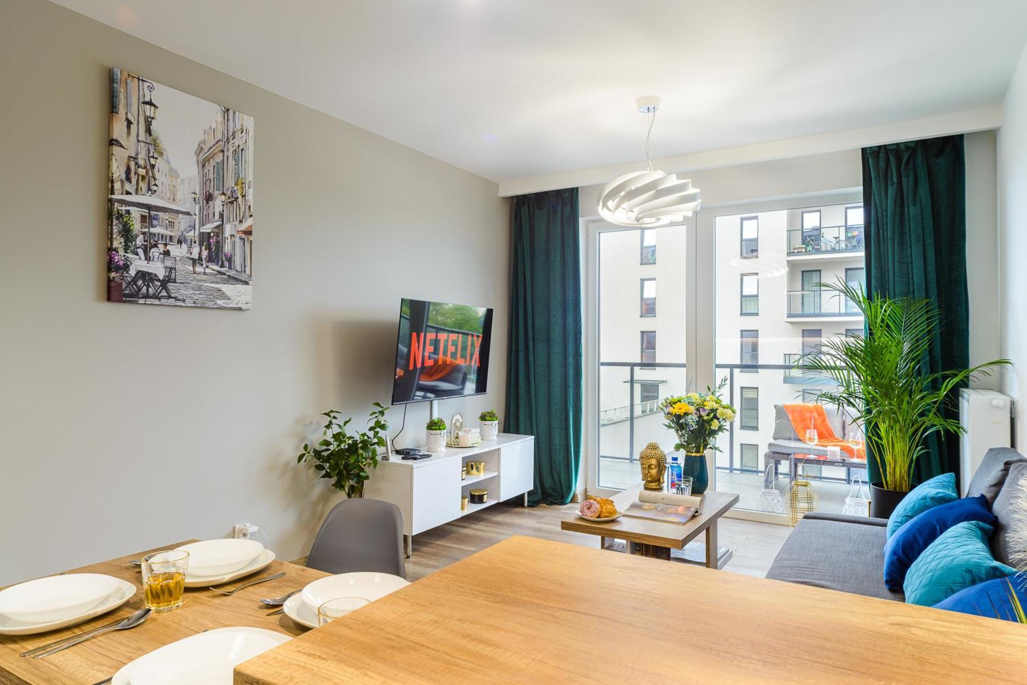 Lumina Stylish 3-Room Apart With Balcony Лодзь Экстерьер фото